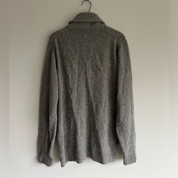 Ben Sherman Lambswool Cable Knit Shawl Collar Cardigan - Picture 3 of 5